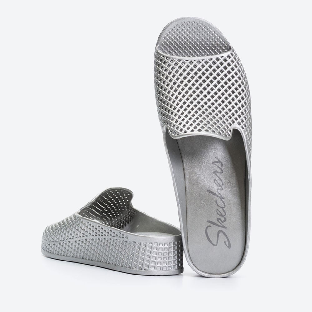 skechers sandals mujer plata