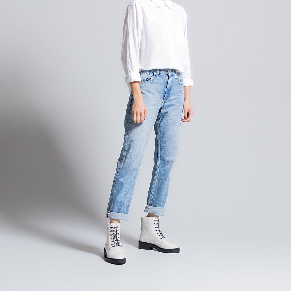 Botín Casual Mujer Unisa Shoes BCB4 Blanco - Freeport