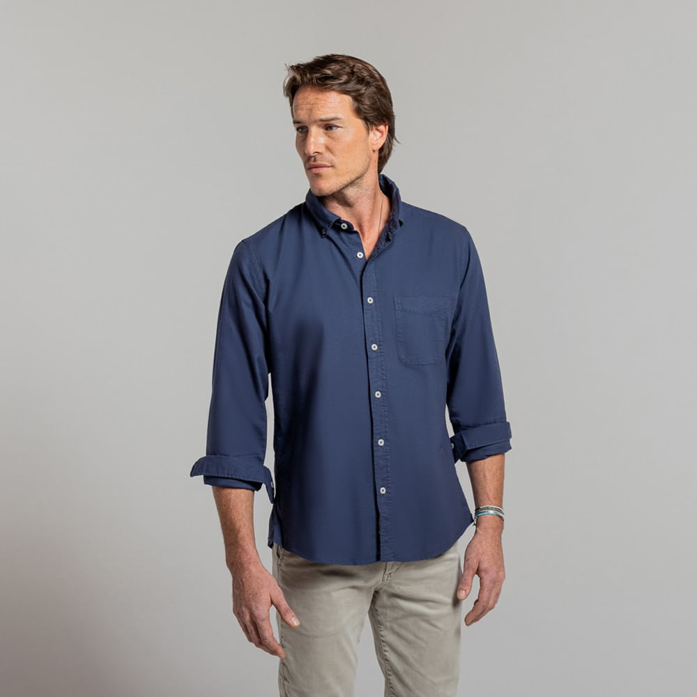 The Casual Shirt Camisa Casual Hombre Freeport SLAB Azul Oscuro Freeport