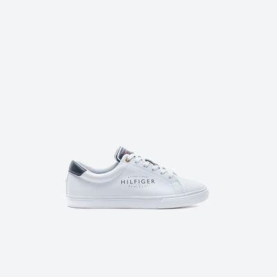 Tenis Tommy Hilfiger All Over Flag Fw0fw05812 Blanco-mujer