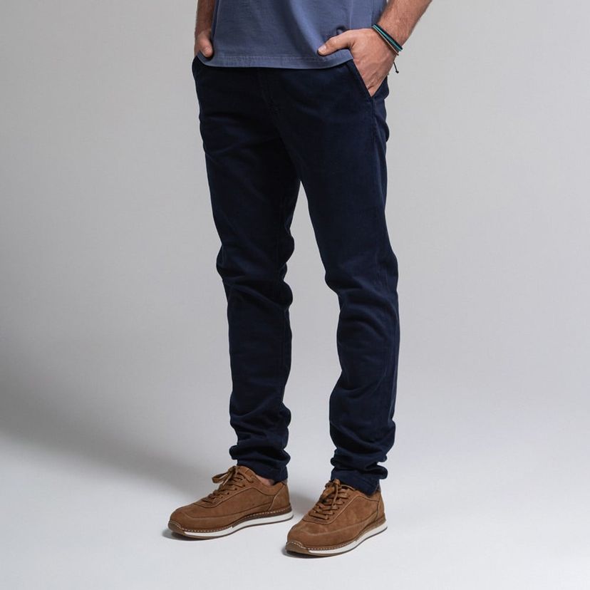 The Worn By Nature Chino Pantalón Casual Hombre Freeport PZAE Azul Oscuro -  Freeport