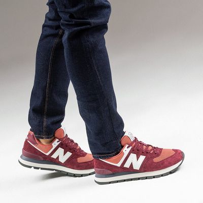 New balance 574 hombre vinotinto best sale